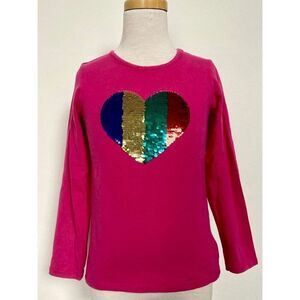 JAKO-O Girls 6/7 (116/122) Reversable Sequin Long Sleeve Top Bundle